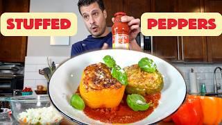 Easy RISOTTO Stuffed Peppers I Eat ALL SUMMER Long