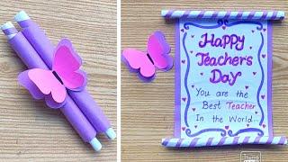 easy teachers day card idea from paper  teachers day greeting card last minute teachers day card