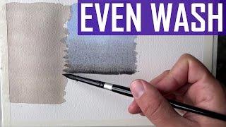 Watercolor  How to REALLY get an EVEN Wash - The Bead 