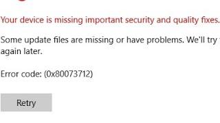 How To Fix Your device is missing important security and quality fixes Error in Windows PC