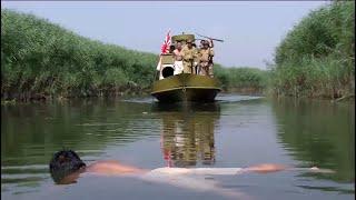 Anti-Japanese Movie Japs were swimming in the lake but guerrillas had already ambushed underwater