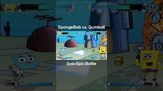 SpongeBob vs. Gumball - Solo Epic Battle  #mugen # #spongebob #gumball