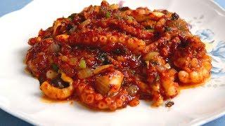 Spicy stir-fried octopus Nakji-bokkeum 낙지볶음