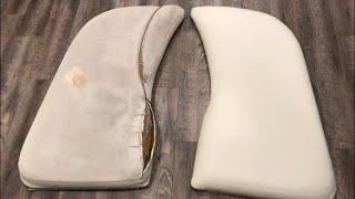 HOW TO REUPHOLSTER VINYL BOAT SEATS CHEAP DIY WITH NO SEWING FOR UNDER $100 DO IT YOURSELF & SAVE