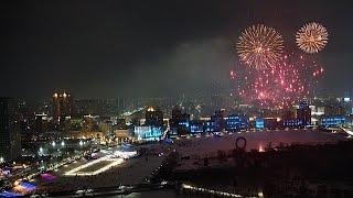Праздничный салют Новый год 2023  Happy New Year Astana Fireworks dji mini 2