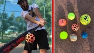 HOW FAR CAN I HIT THESE BALLS? IRL BASEBALL CHALLENGE