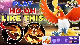 This is the Right Way to Play HO-OH  Sky Attack + Fire Spin  Pokemon Unite