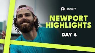 Opelka Faces McDonald Michelsen & Giron Feature  2024 Newport Day 4 Highlights