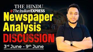 The Hindu Newspaper Analysis  Week 3rd June-9th June #thehinduanalysis