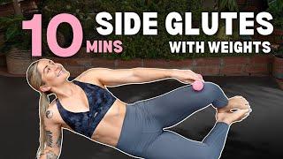 10 Min Side Glutes weighted Pilates  DUMBBELL workout  Beginner Friendly