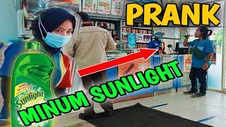 Prank minum sunlight AUOTO KAGET 