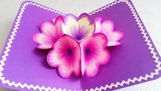 DIY 3D flower POP UP card