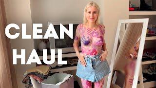 4K Housewife ️ Body art suit  How to clean Clothes   Body art Haul  Try Haul