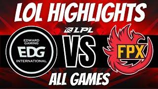 EDG vs FPX - Highlights - ALL GAMES  LPL Summer 2023