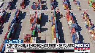 Port of Mobile has third highest month of volume