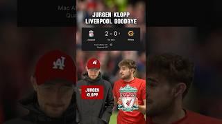 JURGEN KLOPP LEAVES LIVERPOOL ITS OVER   LIVERPOOL 2-0 WOLVES