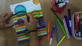 Görsel Sanatlar Dersi Etkinlikleri  Çizgi ve Renk çalışması