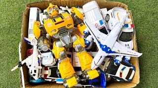 Transformers Fall of BUMBLEBEE - Superhero Police Car Transformation  Stop Motion Mini Robot & Lego