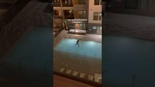 apartment pool freezes over 