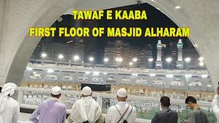 Tawaf e kaaba On First floor Of Masjid alharam Makkah Saudi Arabia