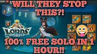 Lords mobile IGG BUILD ME A FREE SOLO TRAP IN UNDER 1 HOUR 100% FREE ILL SHOW YOU HOW  