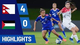 Nepal vs Palestine Extended Highlights  Waff Womens Championship 2024