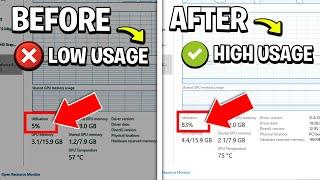 HOW TO FIX LOW GPU USAGE WHILE GAMING  FIX LOW FPS & STUTTERS