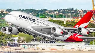 ️ 60 THRILLING TAKEOFFS from UP CLOSE on RUNWAY 34L  Sydney Airport Plane Spotting SYDYSSY