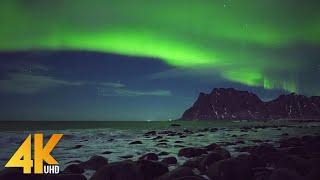 Incredible Aurora Borealis 4K UHD Relaxation Film - Real Time Northern Lights in Arctic Norway