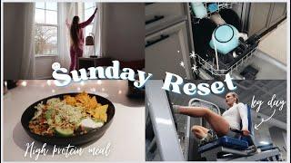 SUNDAY RESET VLOG  Leg Day workout high protein dinner cleaning girls night relaxing asmr 2024