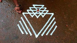 Aadi 1 special padi kolamAadivelli kolam3dots Begginners rangolipandaga mugguluSuper rangoli