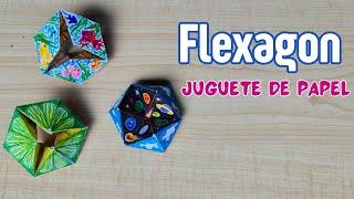 Flexágono de papel. Juguete que se mueve. #flexagono