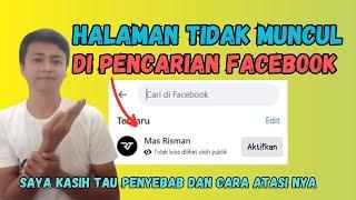 Cara Mengatasi Halaman Tidak Muncul di Pencarian Facebook