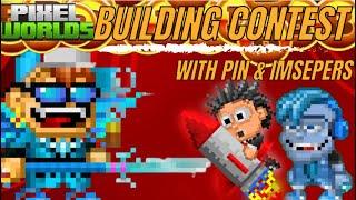 35M BUILDING CONTEST  Ft. @pinpw @Imsepers  PIXEL WOLRDS MMO SANDBOX  35.000.00BC contest