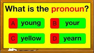 PRONOUNS QUIZ    Find the pronouns in the sentence  English Grammar  Parts of speech