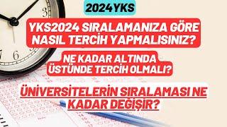 YKS2024de sıralamanıza göre nasıl tercih yapmalısınız? üniversitelerin sıralaması nasıl olacak?