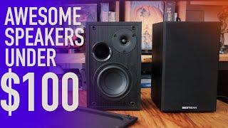 Awesome Speakers Under $100 - Bestisan SR02 50W Bookshelf Speakers