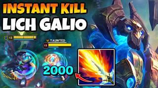 LICH BANE GALIO makes you ONE-SHOT SO FAST... Over 1000 damage on ONE AUTO