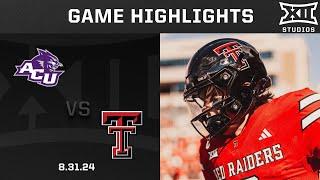 Abilene Christian vs. Texas Tech Game Highlights  2024 Big 12 Football