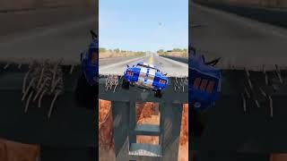 Cars vs Broken Bridge  #shorts