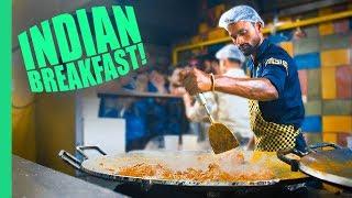 Best Breakfast in Delhi India STUPID Good Indian Street Food Tour in Old Delhi and New Delhi