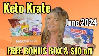 Looking for a Great Snack Box? Try KETO KRATE June 2024  FREE Bonus Box + $10 off