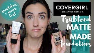 COVERGIRL TruBlend Matte Made Foundation  Swatches of ALL 40 Shades + Dry Skin Wear Test