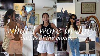 what i wore in july  outfits of the month