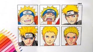 Naruto Uzumaki - Character Evolution Speed Drawing