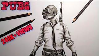 How to draw PUBG character step by step