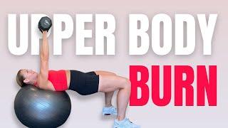 30 MIN Upper Body Workout with DUMBBELLS  Arms Chest Back & Shoulders