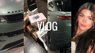 VLOG Range Rover Sport 2023 car tour skincare + unboxing haul