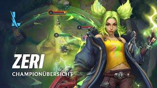 Championübersicht Zeri  Gameplay – League of Legends Wild Rift