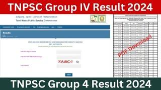 TNPSC Group 4 Result 2024  Cut Off Marks Merit List